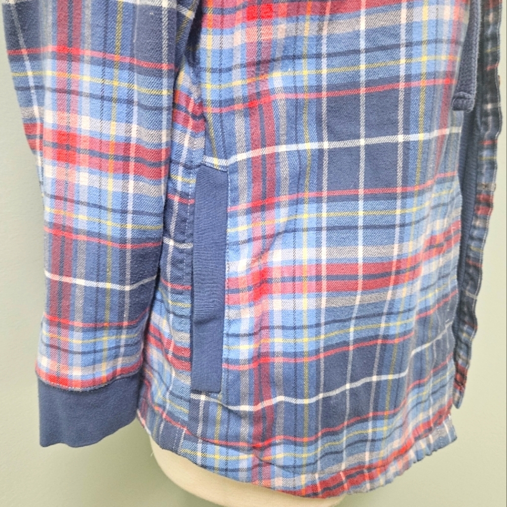 L.L. Bean Flannel Hoodie Shacket Women Plaid Lined Outdoor Cabin Camp XSmall - Picture 6 of 8